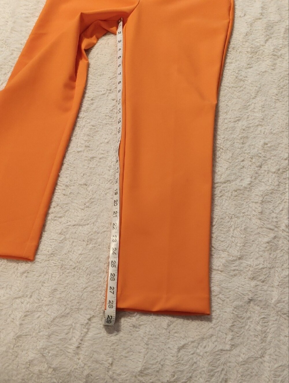 NWOT Rachel Zoe Cropped Straight-Leg Pants in Vibrant Orange - Picture 4 of 9